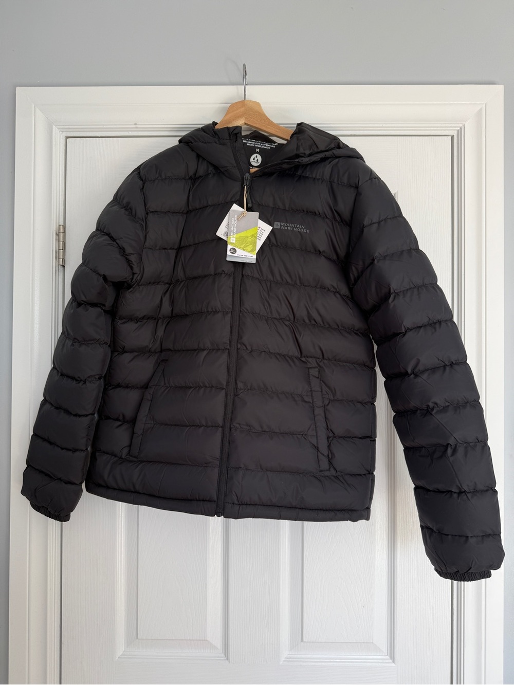 Men's Black Hooded Puffer Jacket - Lightweight Insulated Comfort